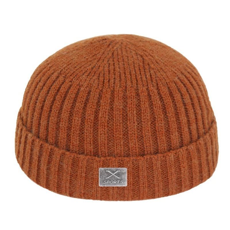 fishermans beanie in orange 