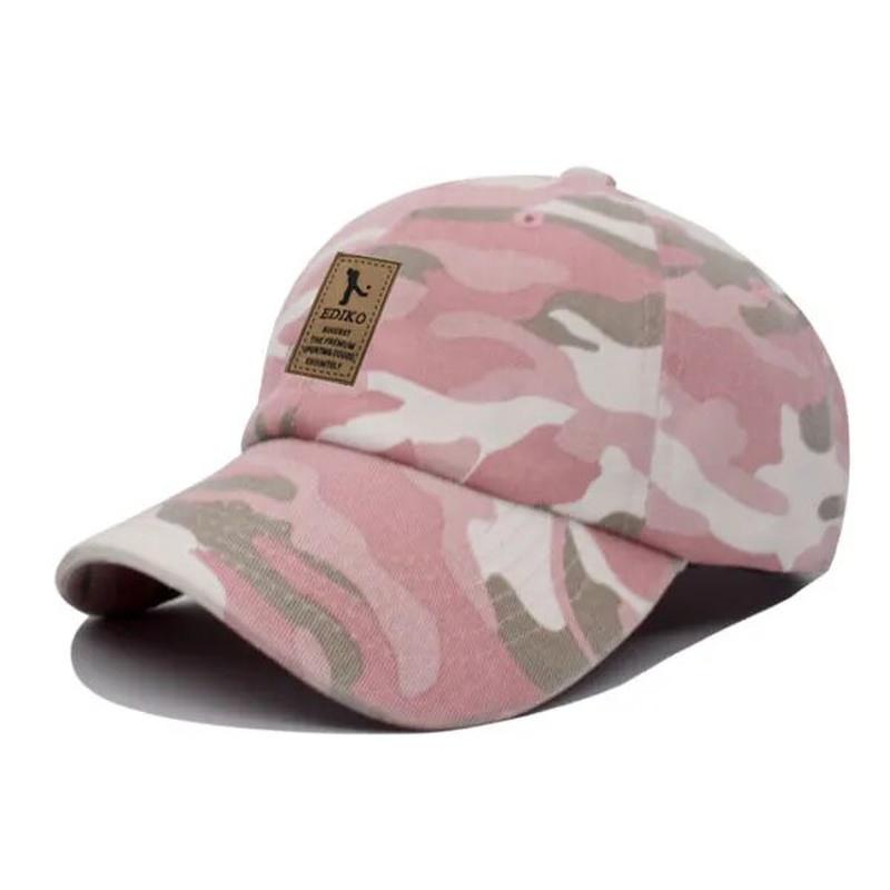 camouflage baseball cap pink front view 