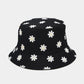 flower bucket hat in black