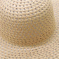 wide brim hats for women close up of top of hat 