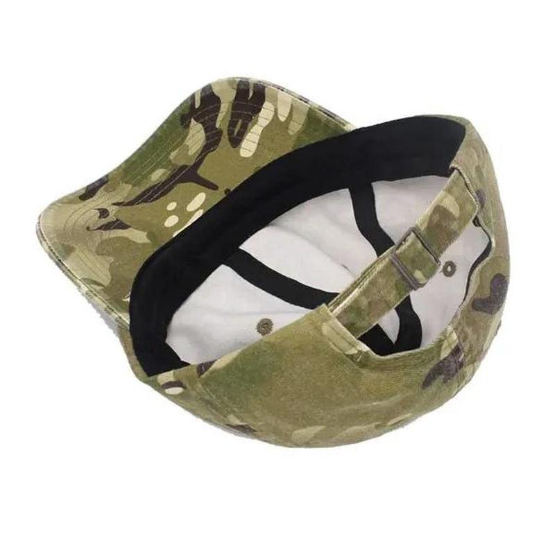 camouflage baseball cap upside down view 