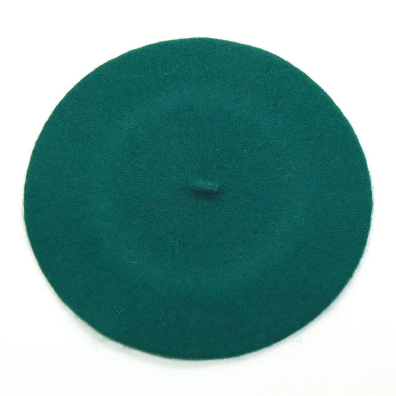 French Hat Beret in forest green 