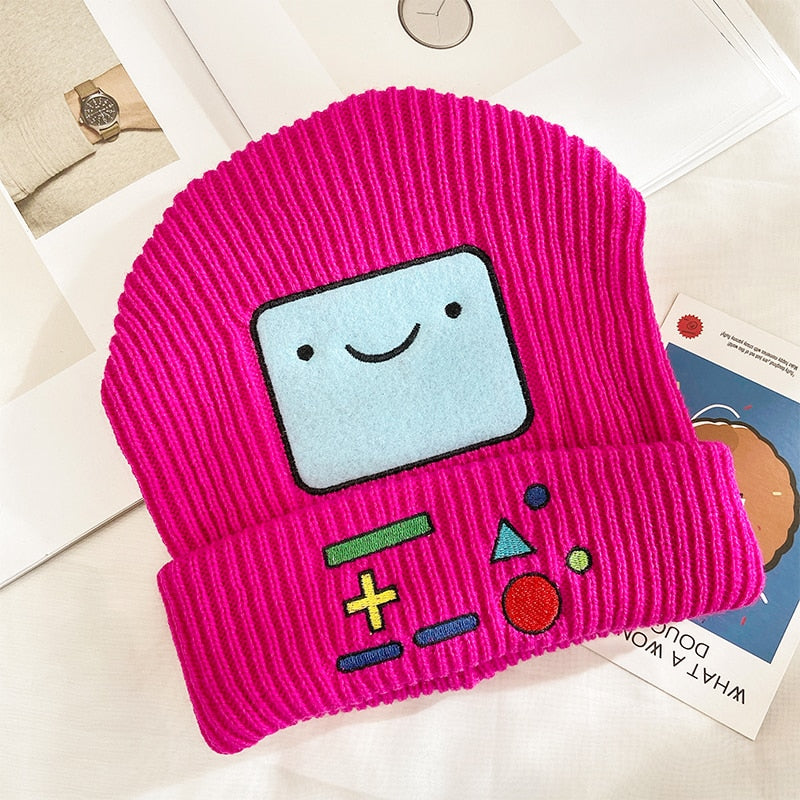 video game beanie in pink