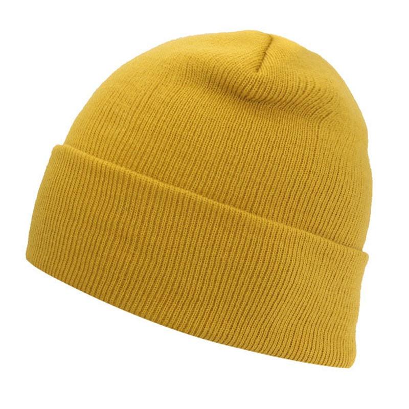 essential beanie in yellow