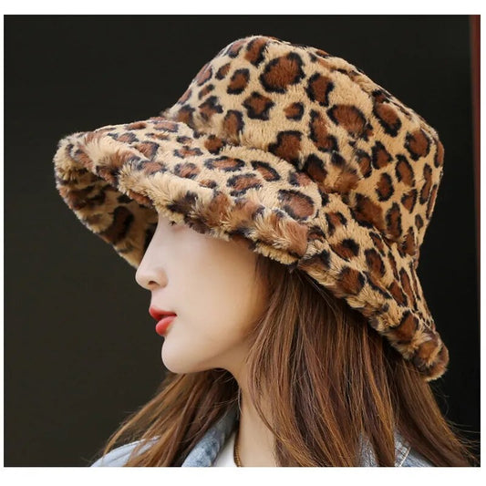 Leopard Bucket Hat front view 