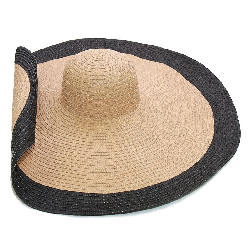 floppy sun hat in brown and tan