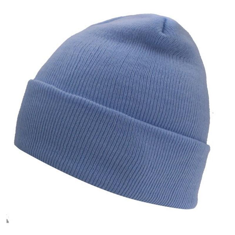 essential beanie in light blue 