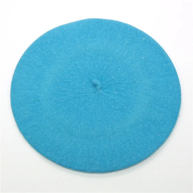French Hat Beret in bright blue 
