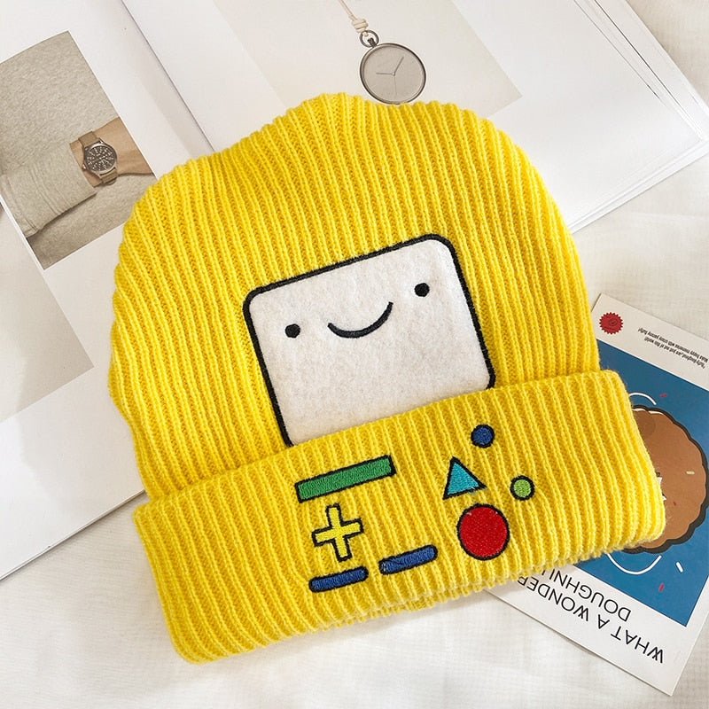 video game beanie in yellow