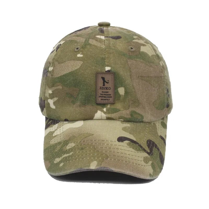 camouflage baseball cap Straight view 