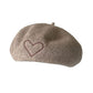 Heart Beret in gray