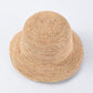 crochet bucket hat on white background showing top of hat