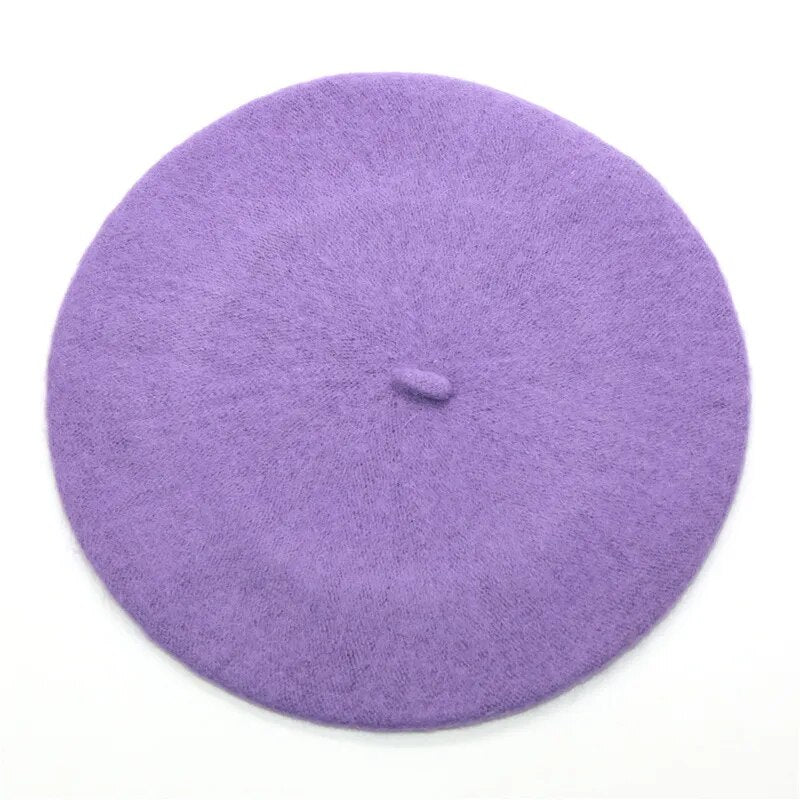 French Hat Beret in light purple