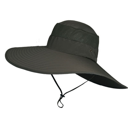 wide brim bucket hat in army green