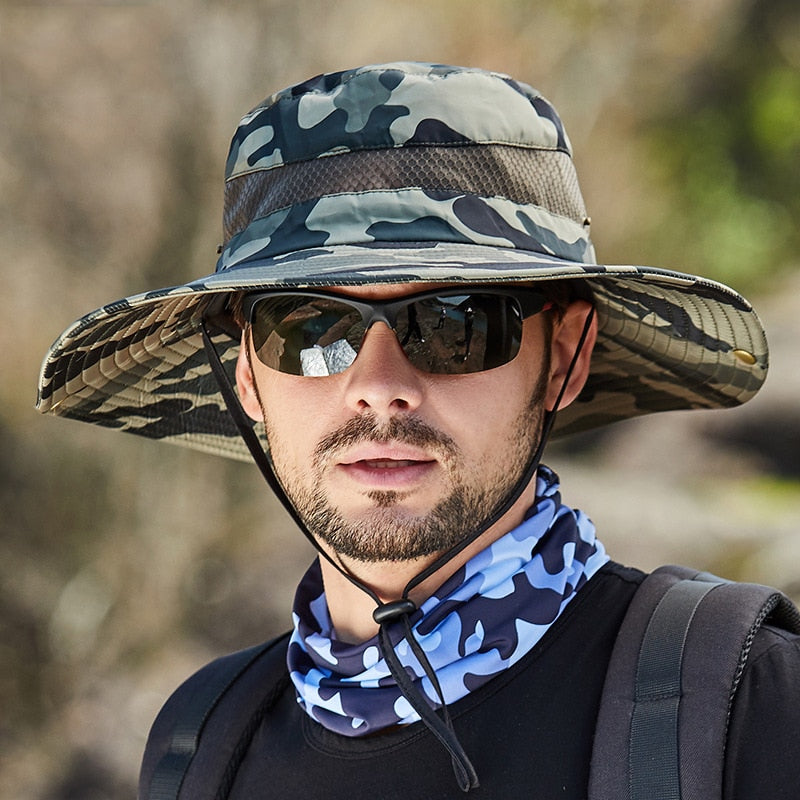Camouflage Breathable Mesh Outdoor Bucket Hat
