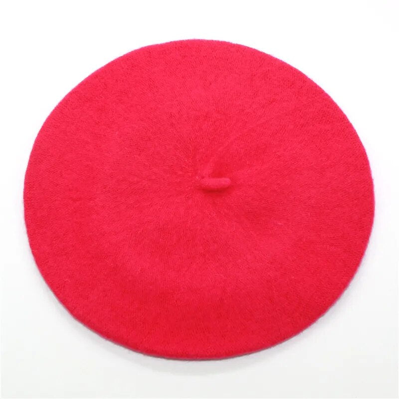 French Hat Beret in bright pink