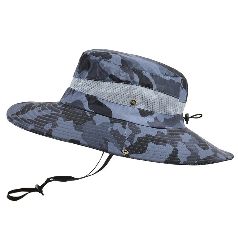 camo boonie hat in blue