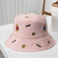 bear bucket hat in pink