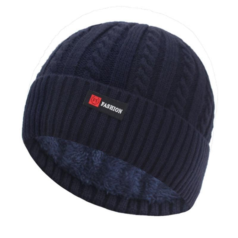thick beanie in navy