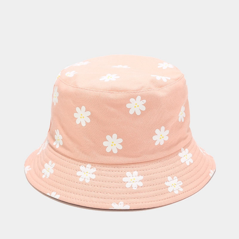 flower bucket hat in pink