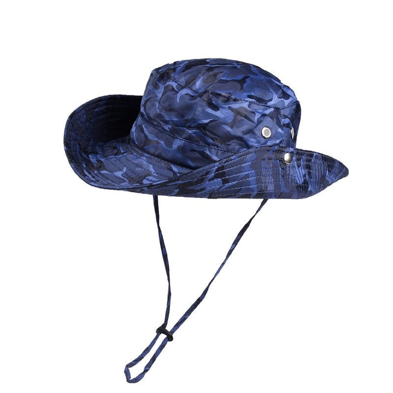 camo bucket hat in blue