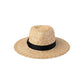 womens straw hat on white background front view 