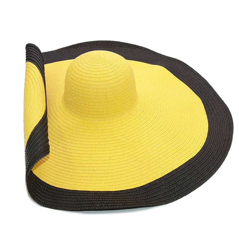 Big Brim 2 Color Floppy Straw Sun Hat
