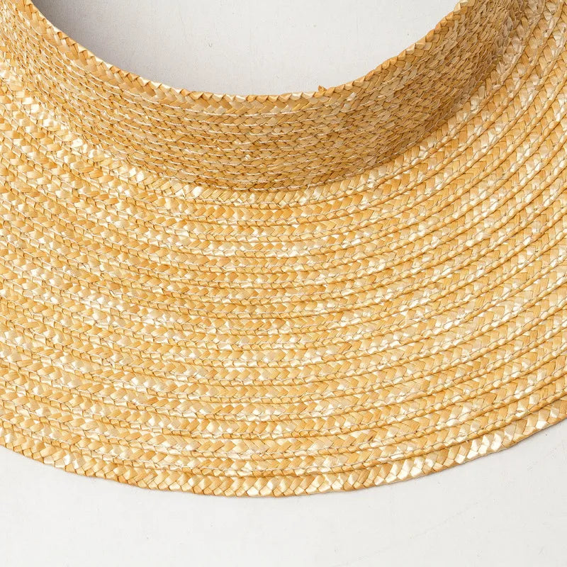 Straw Sun Hat Visor with Open Top
