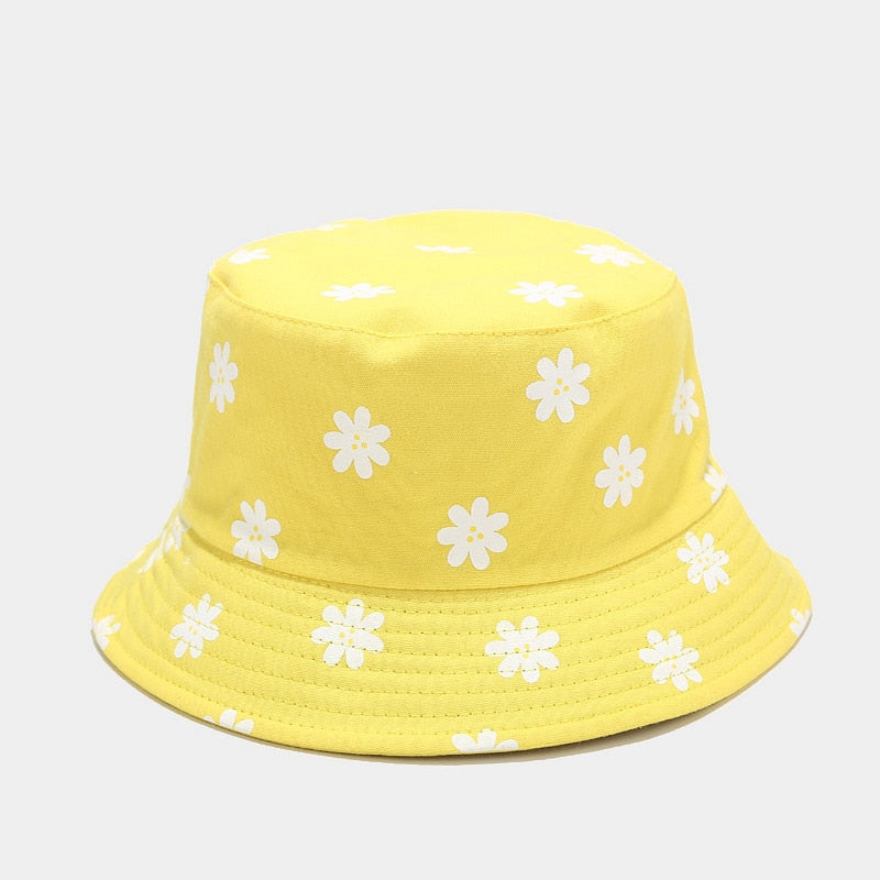 flower bucket hat in yellow