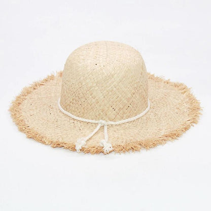 cute straw hat on white background