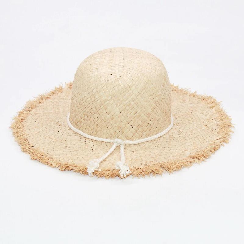 cute straw hat on white background