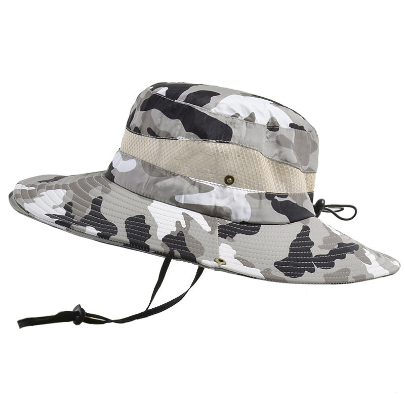Camouflage Breathable Mesh Outdoor Bucket Hat