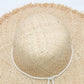 cute straw hat showing top of hat 