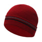 striped knit hat in red