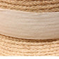 summer hat showing closeup of ribbon