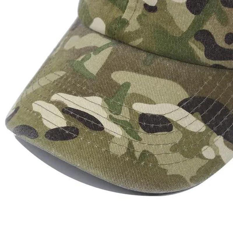 camouflage baseball cap brim view 