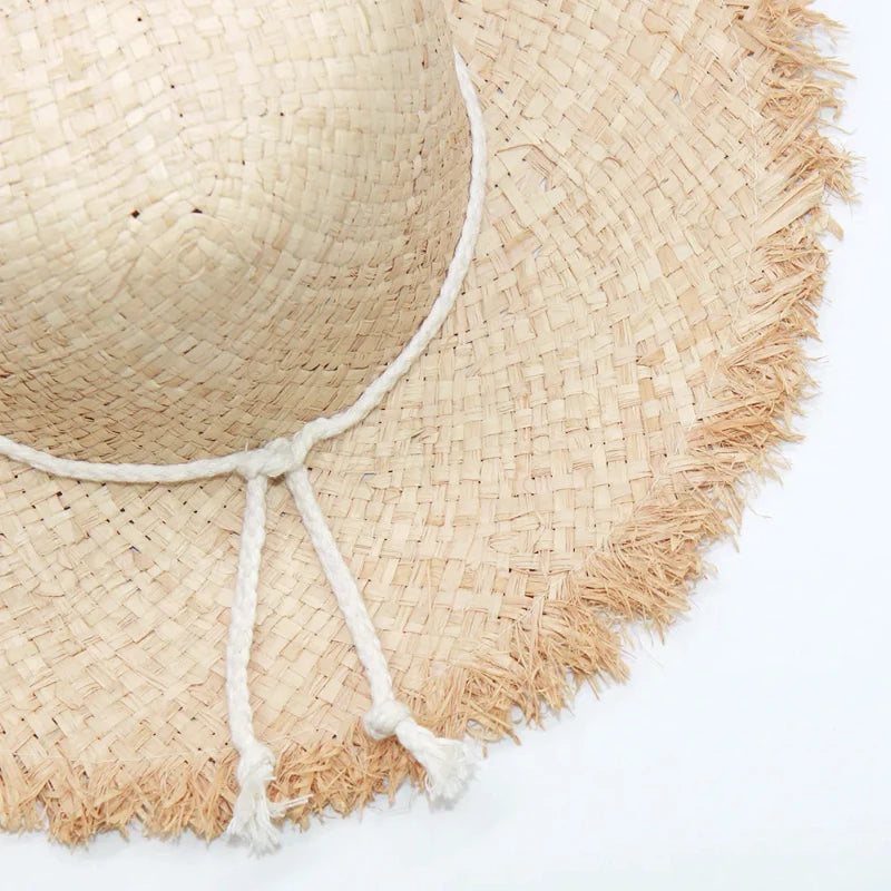 cute straw hat showing frayed edges