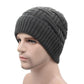 rib knit hat in gray color