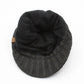 Brimmed Beanie in Black showning underneath 