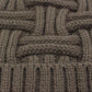 rib knit hat showing closeup of thick knit pattern