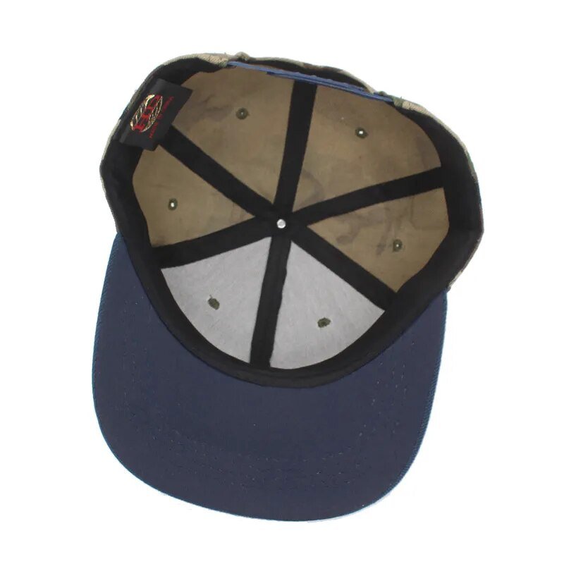 camouflage baseball hat showing inside