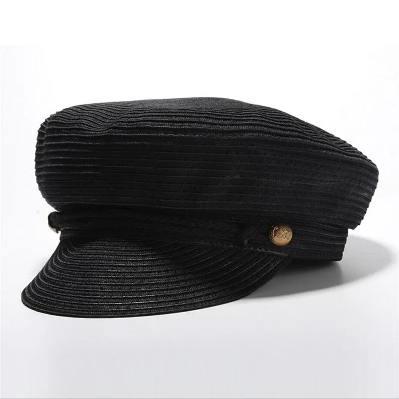 sailor cap in black side view 