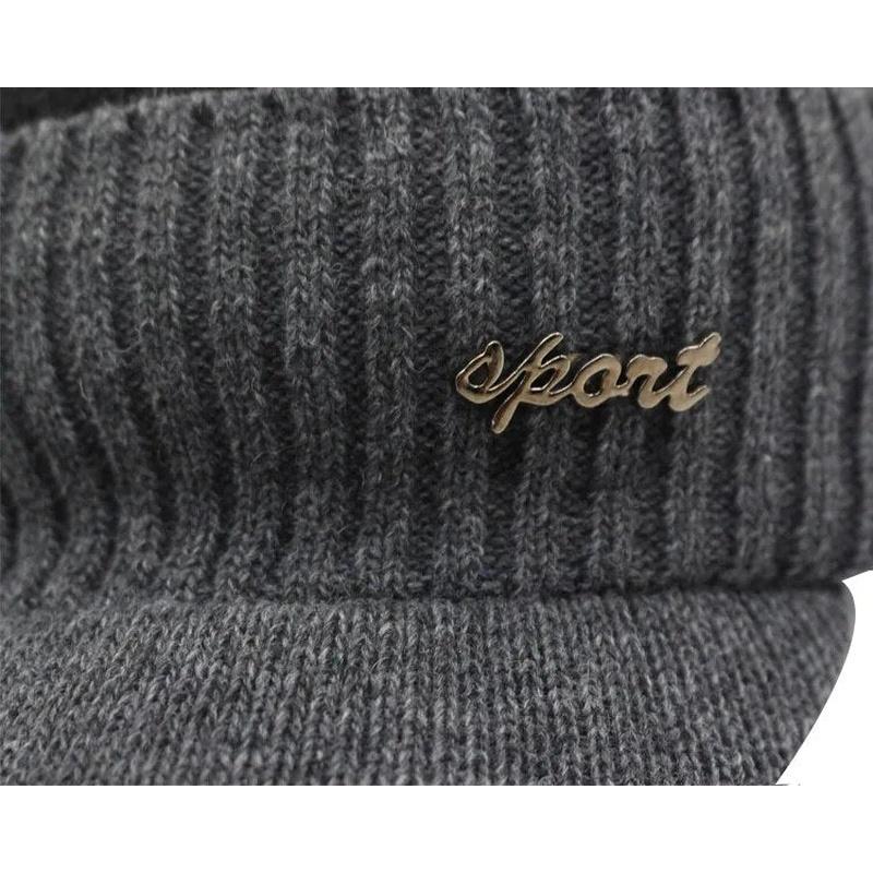 Beanie Brim Dual Color Sport Beanie Sport Logo View 