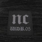 men slouchy beanie close up of NC logo