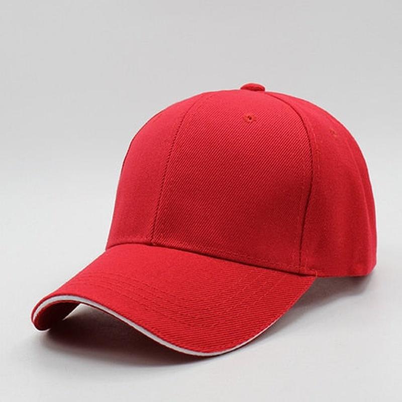 solid color hat in light red