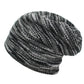 knitted slouchy beanies in silver 