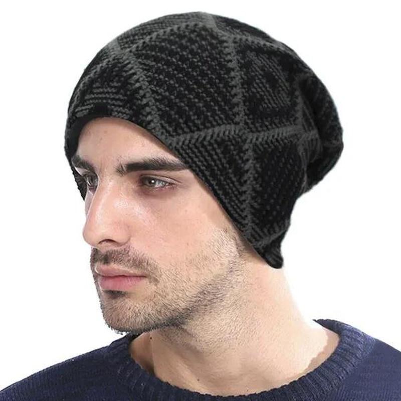 Argyle Beanie on model