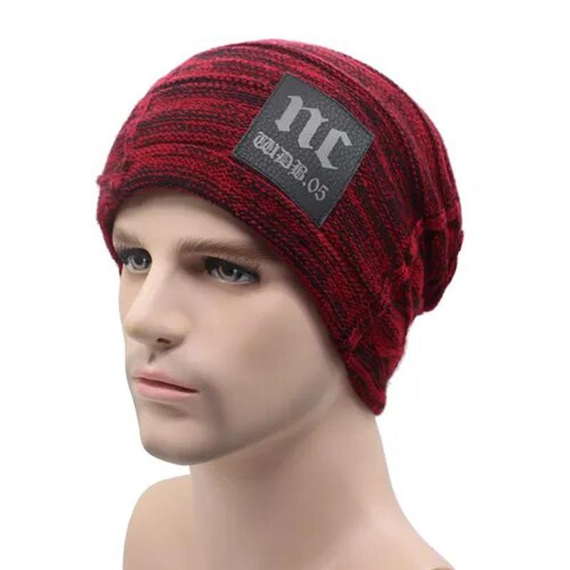 men slouchy beanie red