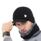 Beanie With Brim With Optional Matching Scarf Front