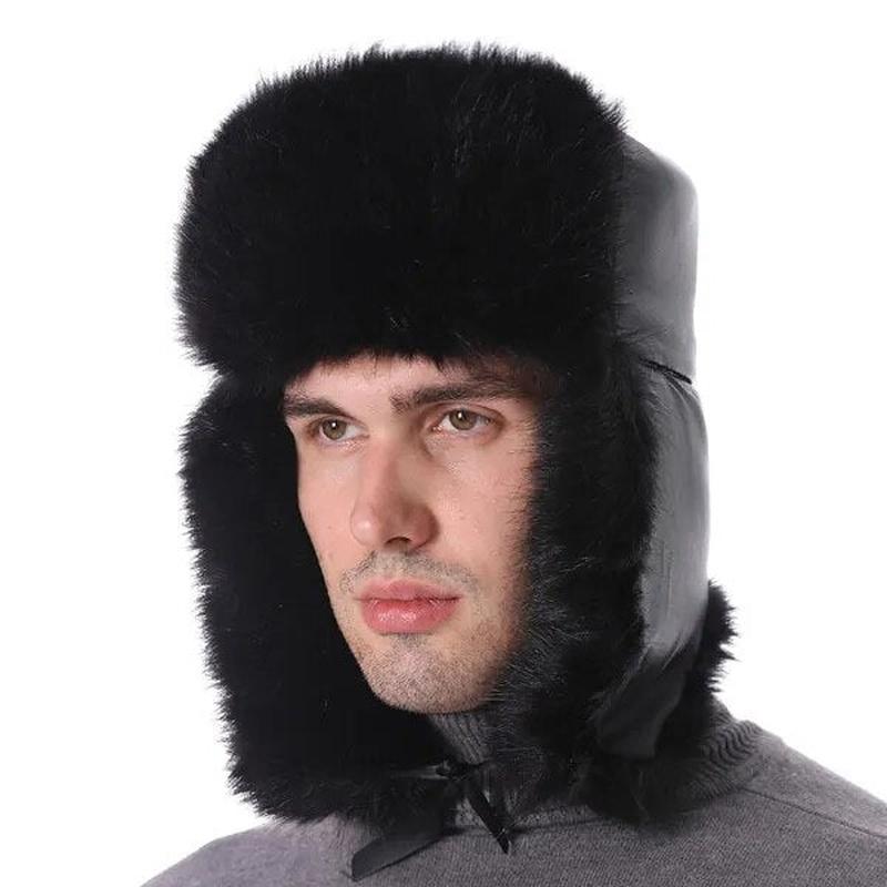 Trapper Hat Mens Front View on Model